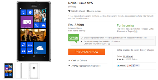 Lumia 925 Pre-Order