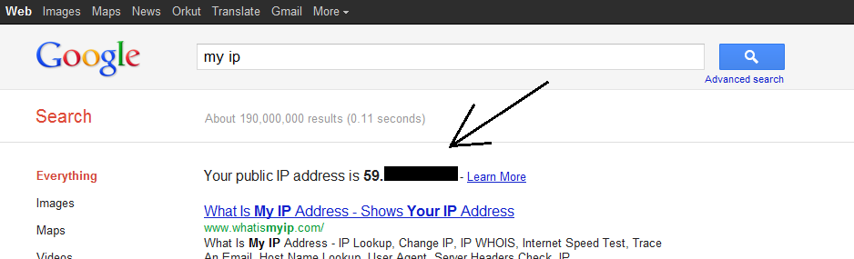 IP Address On Google
