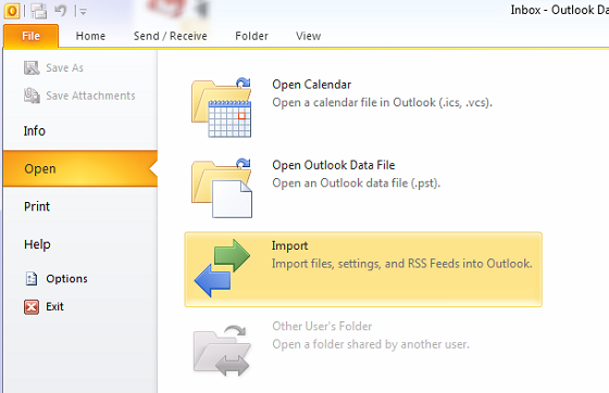 Import-In-Outlook