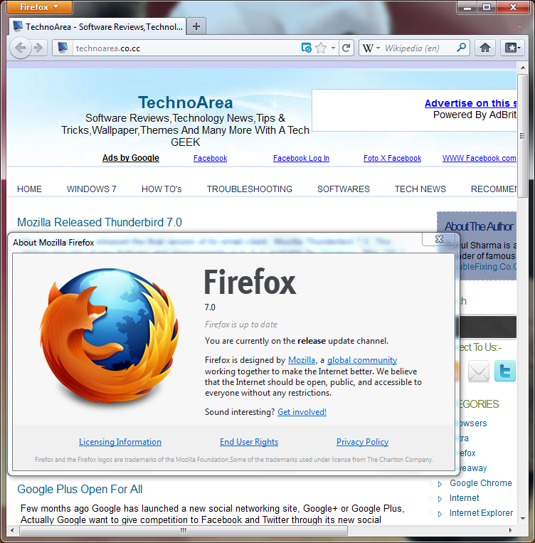 Mozilla Firefox 7.0