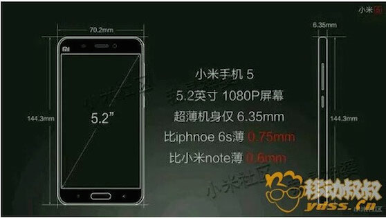 Xiaomi Mi5 Leaked PPT