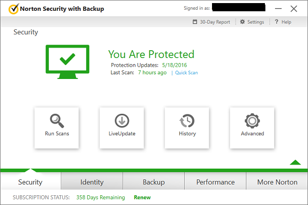Norton Security With Backup Security