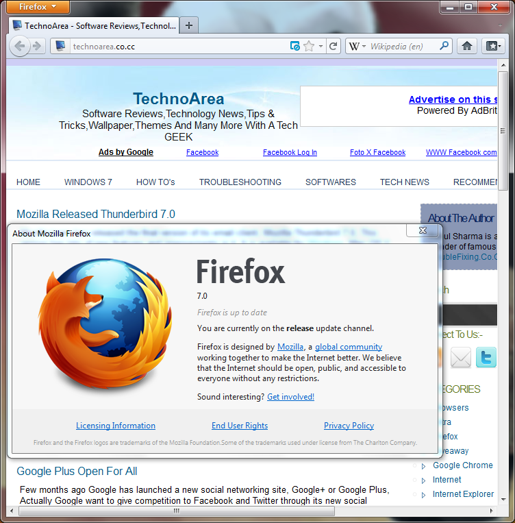 mozilla firefox browser version